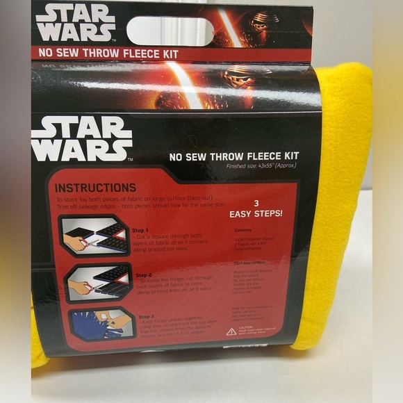 Star Wars Fleece Blanket No-Sew Throw Kit - THE FORCE AWAKENS - Picture 3 of 6